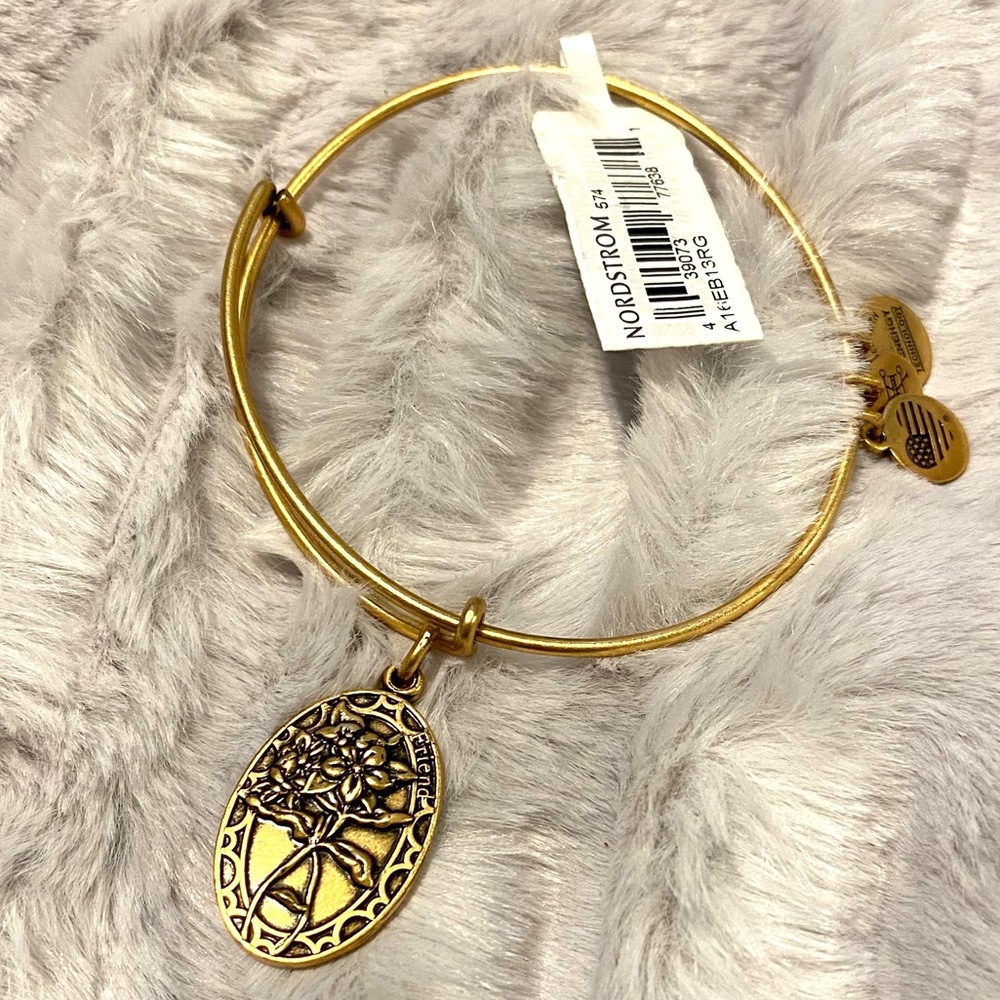 “Friend” Alex and Ani gold bracelet